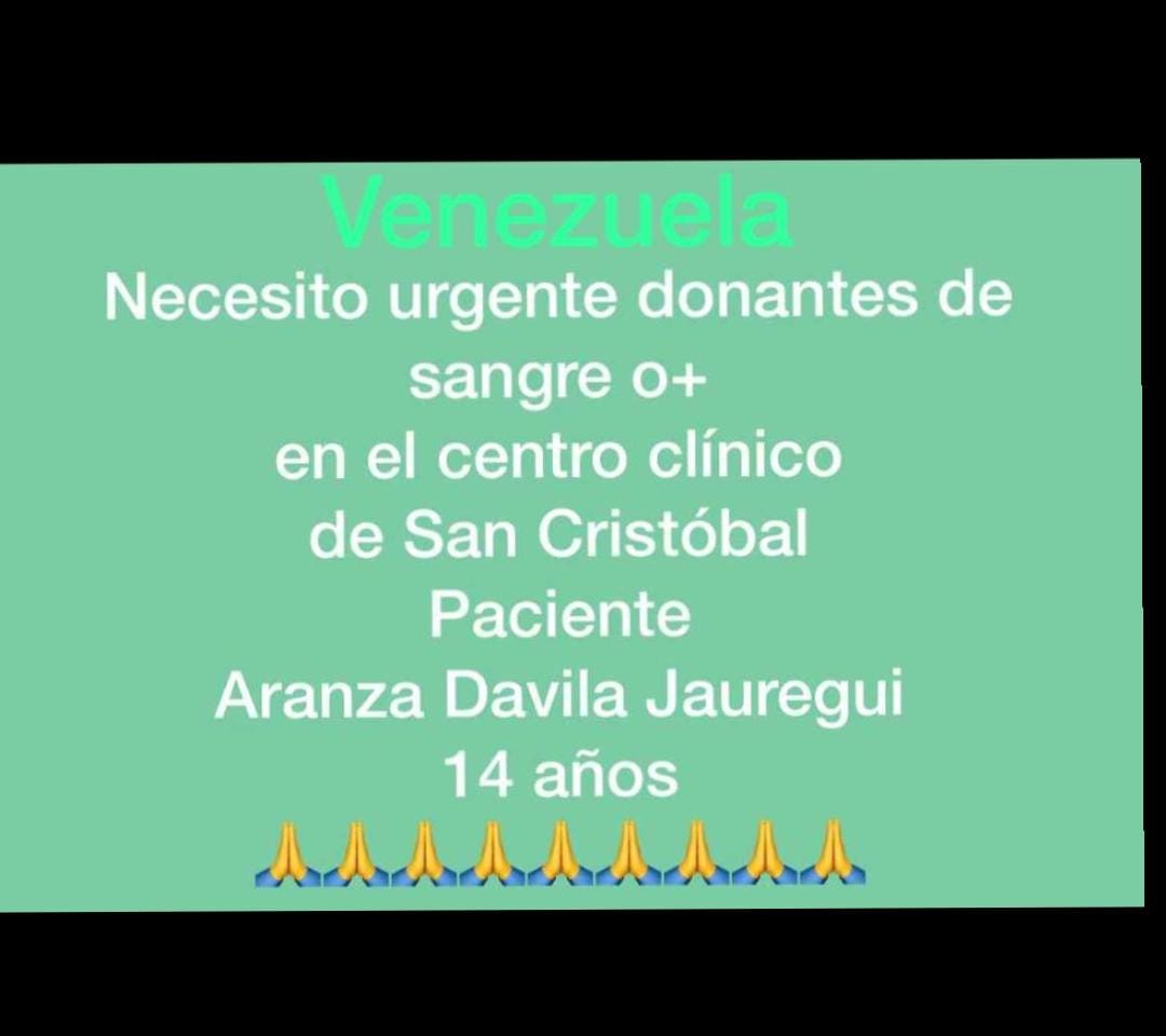 Urgente se requiere donantes  de sangre