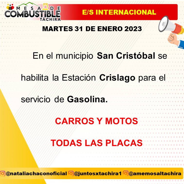 Hoy 31 de enero habilantan más estaciones de combustible en San Cristóbal.