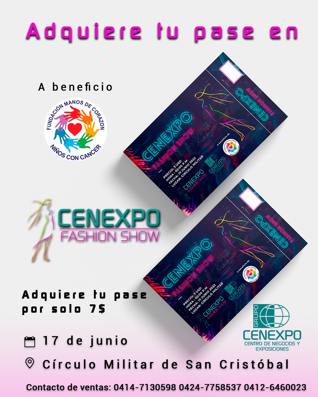 Cenexpo Fashion Show este 17 de junio en el Circulo Militar