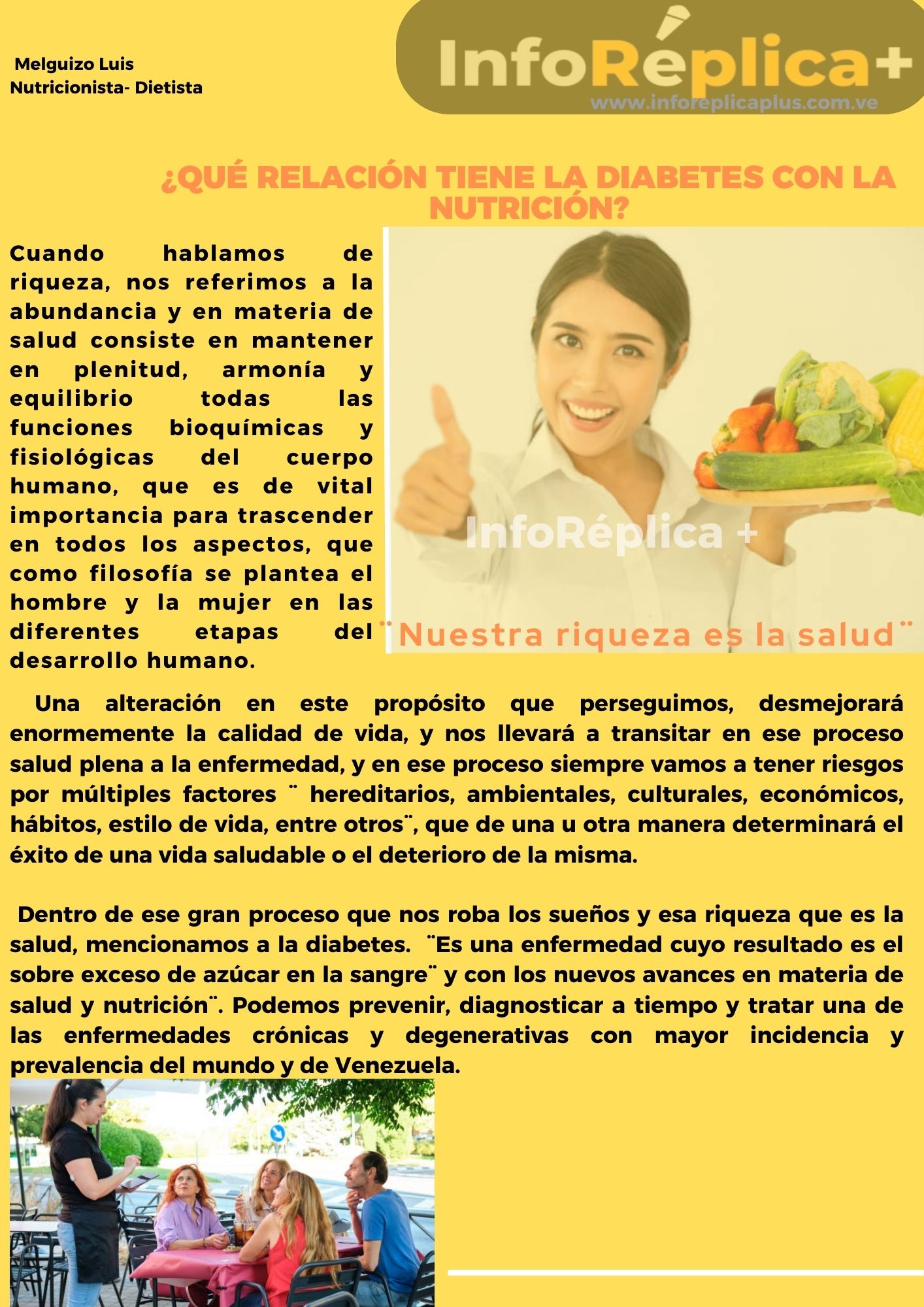 ¿Qué relación tiene la diabetes con la nutrición?